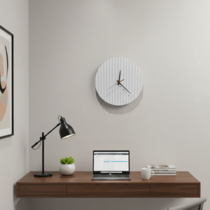 Linear Pure White Clock
