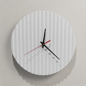 Linear Pure White Clock